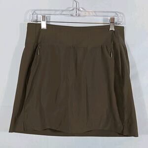 Athleta Cargo Skort Size 6 Mesh Women's Olive Green Skirt